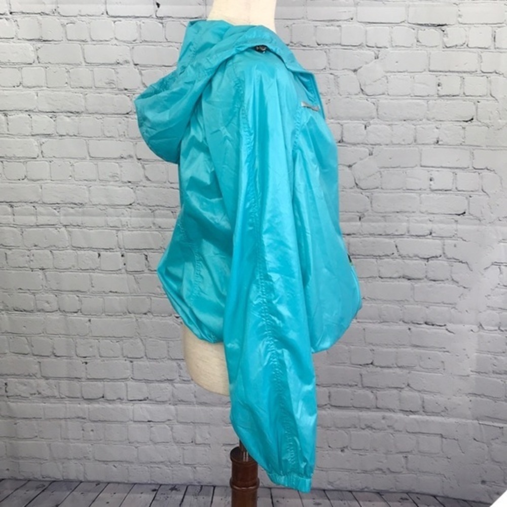 ATHLETA Blue Hooded Lightweight Windbreaker sz S - Picture 4 of 9